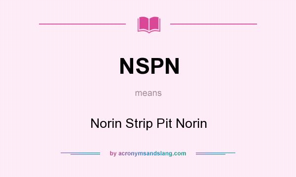 What does NSPN mean? It stands for Norin Strip Pit Norin