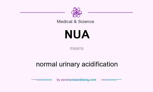 What does NUA mean? It stands for normal urinary acidification