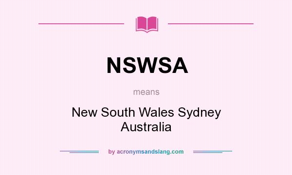 What does NSWSA mean? It stands for New South Wales Sydney Australia