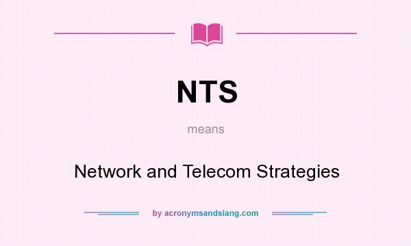What does NTS mean? It stands for Network and Telecom Strategies