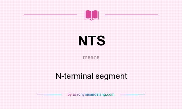 What does NTS mean? It stands for N-terminal segment