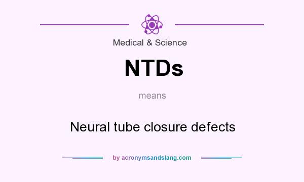 What does NTDs mean? It stands for Neural tube closure defects