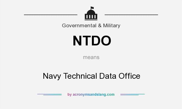 What does NTDO mean? It stands for Navy Technical Data Office