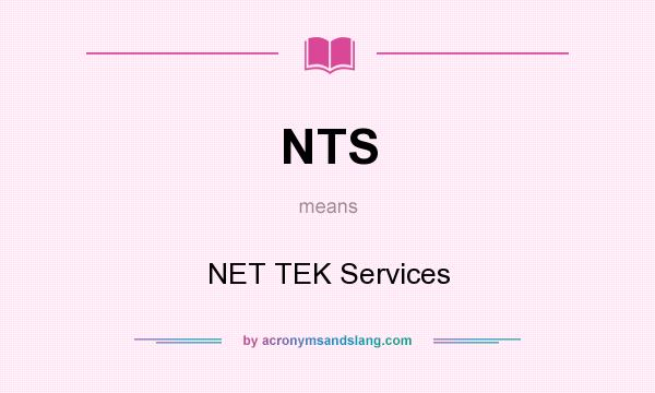 What does NTS mean? It stands for NET TEK Services