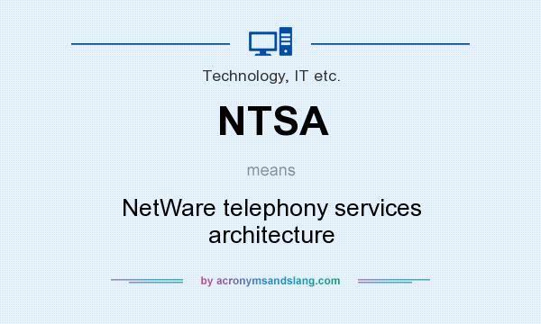 What does NTSA mean? It stands for NetWare telephony services architecture