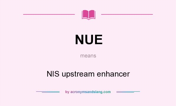 What does NUE mean? It stands for NIS upstream enhancer
