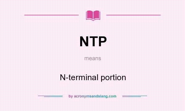 What does NTP mean? It stands for N-terminal portion