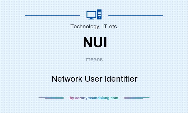 What does NUI mean? It stands for Network User Identifier