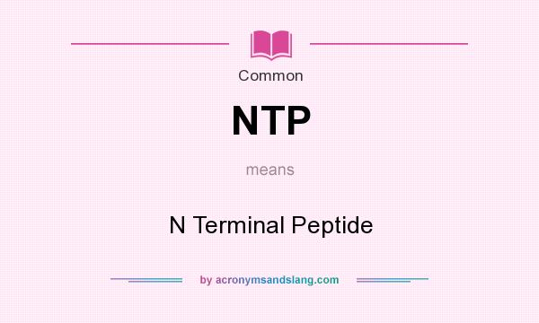What does NTP mean? It stands for N Terminal Peptide