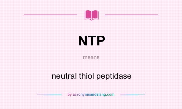What does NTP mean? It stands for neutral thiol peptidase