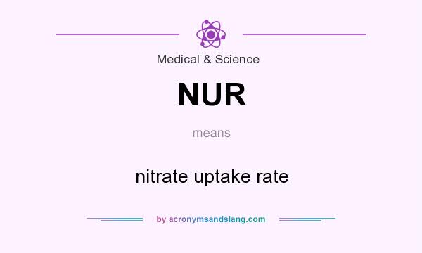 What does NUR mean? It stands for nitrate uptake rate