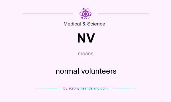 What does NV mean? It stands for normal volunteers