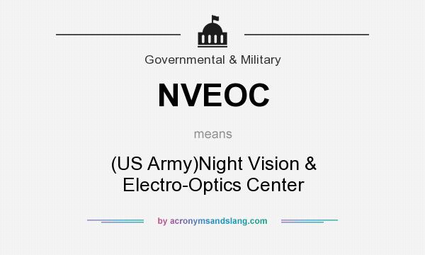 What does NVEOC mean? It stands for (US Army)Night Vision & Electro-Optics Center