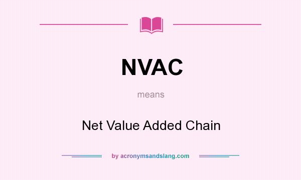 What does NVAC mean? It stands for Net Value Added Chain
