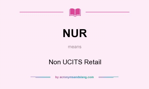 What does NUR mean? It stands for Non UCITS Retail