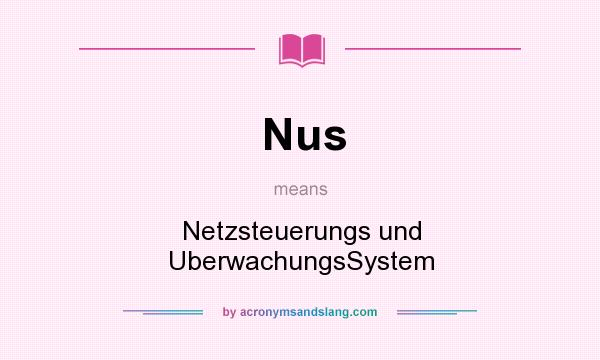 What does Nus mean? It stands for Netzsteuerungs und UberwachungsSystem