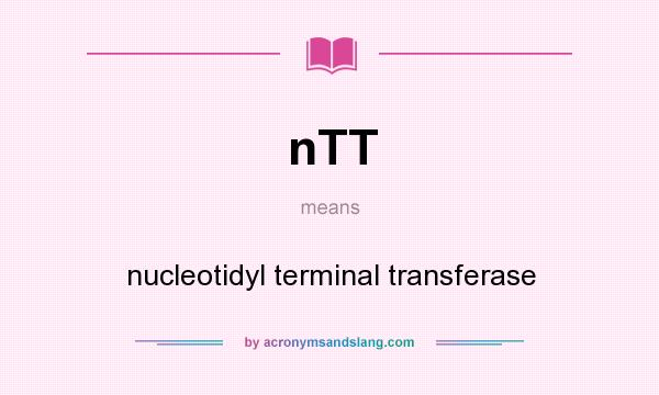 What does nTT mean? It stands for nucleotidyl terminal transferase