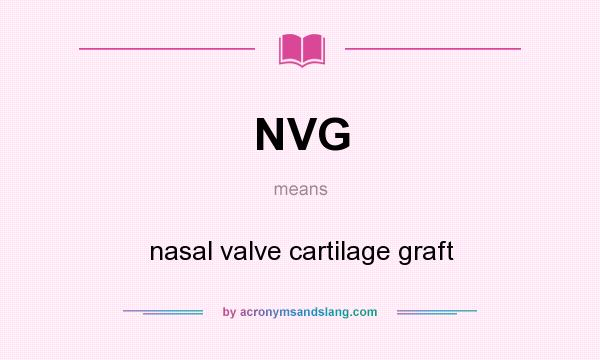 What does NVG mean? It stands for nasal valve cartilage graft