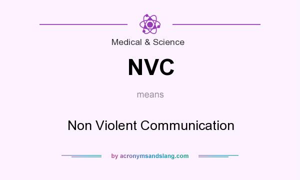 What does NVC mean? It stands for Non Violent Communication