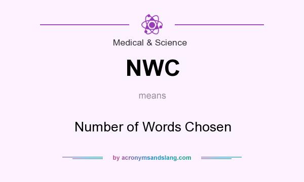 What does NWC mean? It stands for Number of Words Chosen