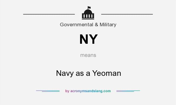 What does NY mean? It stands for Navy as a Yeoman