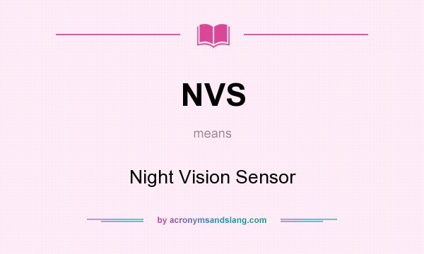 What does NVS mean? It stands for Night Vision Sensor