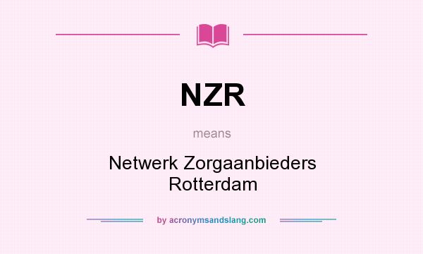 What does NZR mean? It stands for Netwerk Zorgaanbieders Rotterdam