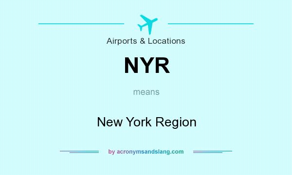 What does NYR mean? It stands for New York Region