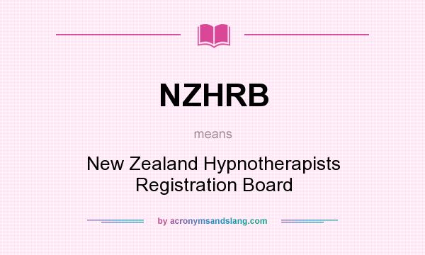 What does NZHRB mean? It stands for New Zealand Hypnotherapists Registration Board