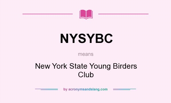 What does NYSYBC mean? It stands for New York State Young Birders Club