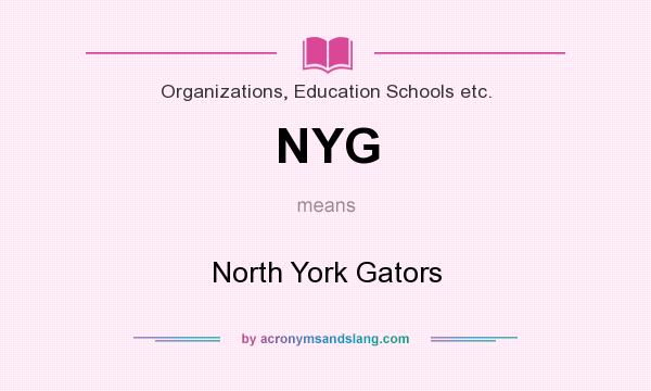 What does NYG mean? It stands for North York Gators