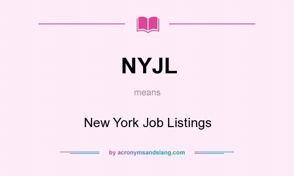 What does NYJL mean? It stands for New York Job Listings