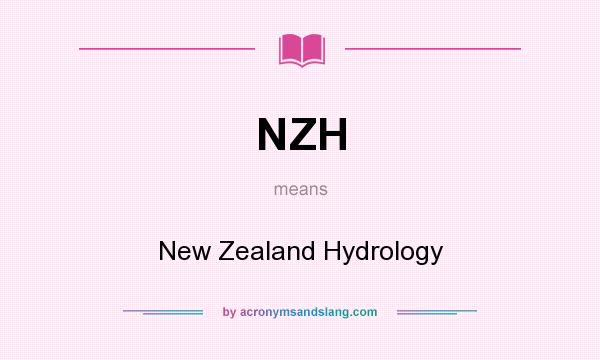 What does NZH mean? It stands for New Zealand Hydrology
