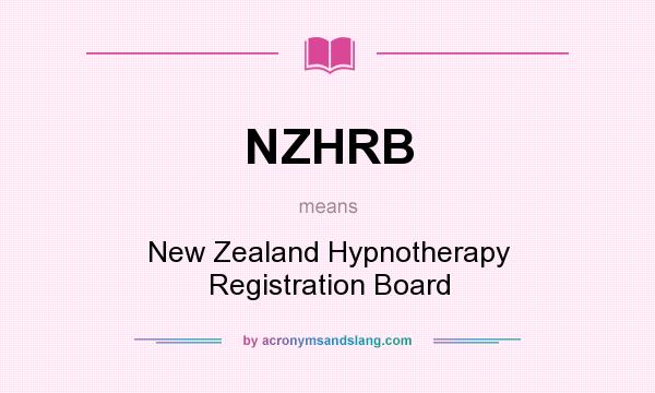 What does NZHRB mean? It stands for New Zealand Hypnotherapy Registration Board