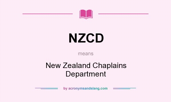 What does NZCD mean? It stands for New Zealand Chaplains Department