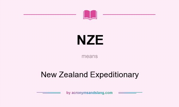 What does NZE mean? It stands for New Zealand Expeditionary