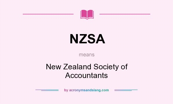 What does NZSA mean? It stands for New Zealand Society of Accountants