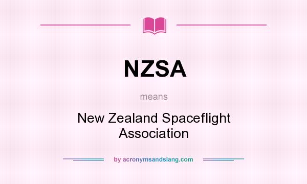 What does NZSA mean? It stands for New Zealand Spaceflight Association