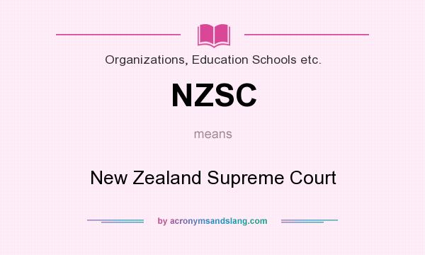 What does NZSC mean? It stands for New Zealand Supreme Court