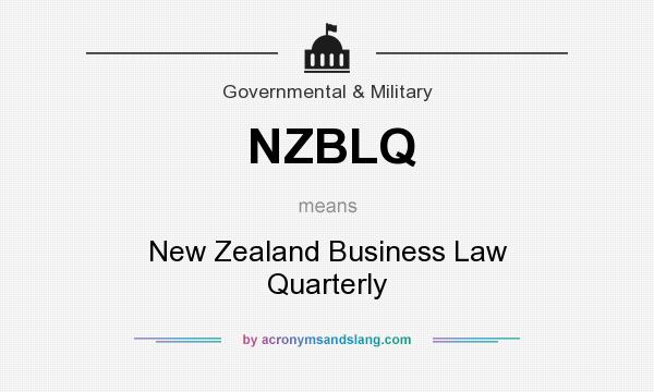 What does NZBLQ mean? It stands for New Zealand Business Law Quarterly