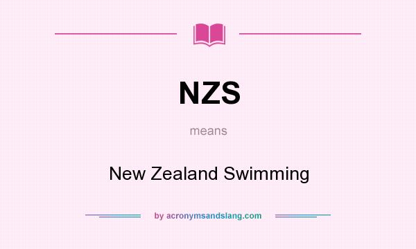 What does NZS mean? It stands for New Zealand Swimming