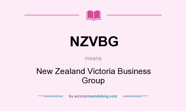What does NZVBG mean? It stands for New Zealand Victoria Business Group