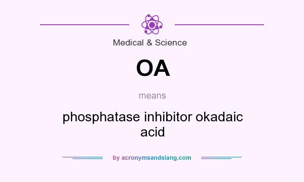 What does OA mean? It stands for phosphatase inhibitor okadaic acid