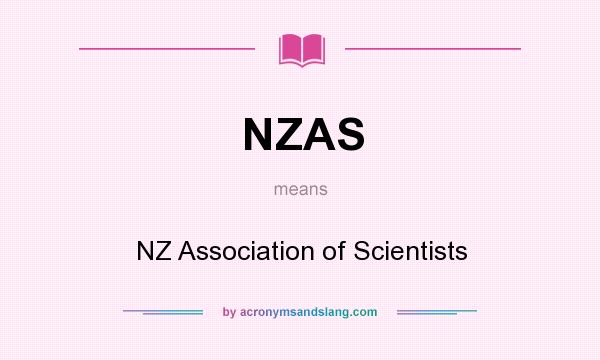 What does NZAS mean? It stands for NZ Association of Scientists