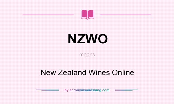 What does NZWO mean? It stands for New Zealand Wines Online