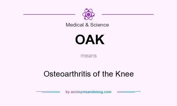What does OAK mean? It stands for Osteoarthritis of the Knee