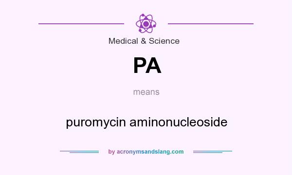 What does PA mean? It stands for puromycin aminonucleoside