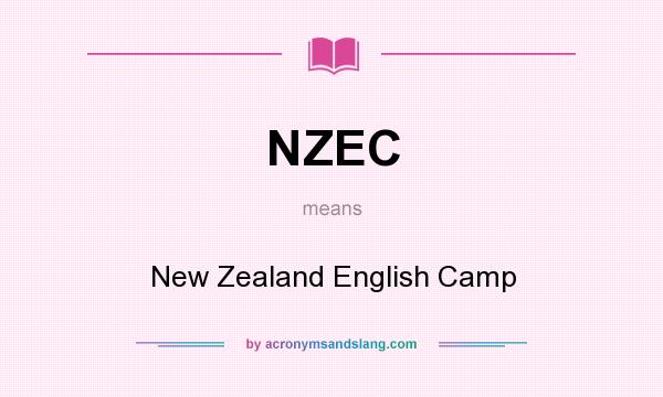 What does NZEC mean? It stands for New Zealand English Camp