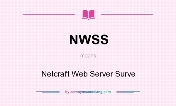 What does NWSS mean? It stands for Netcraft Web Server Surve