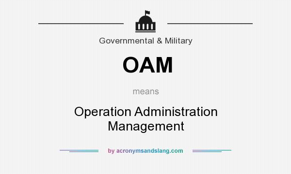 What does OAM mean? It stands for Operation Administration Management